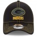 Men's Green Bay Packers New Era Black Shock Stitch Neo 39THIRTY Flex Hat 2771975
